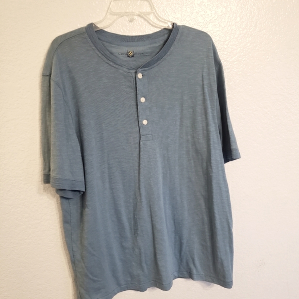 Men's Club Room Blue Button Shirt